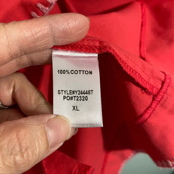 Pomander Place Tuckernuck Red Poppy Stitch Finley Flutter Sleeve Dress Size XL - Picture 4 of 10